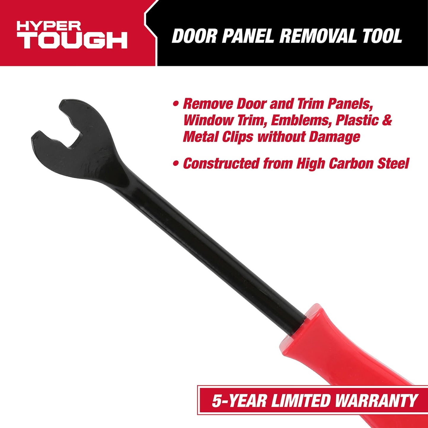 Hyper Tough 8-inch Carbon Steel Door Panel Remover with Ergonomic Handle, 4008V