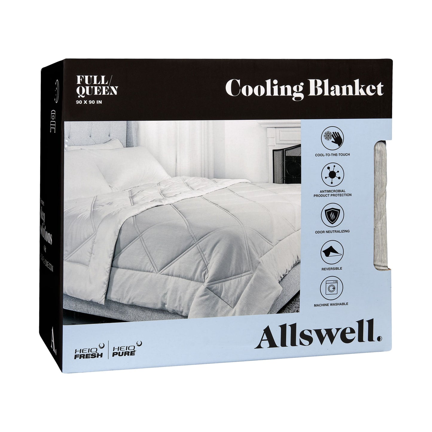 Allswell Reversible Cooling Blanket, Twin, Tencel® Cooling Fabric