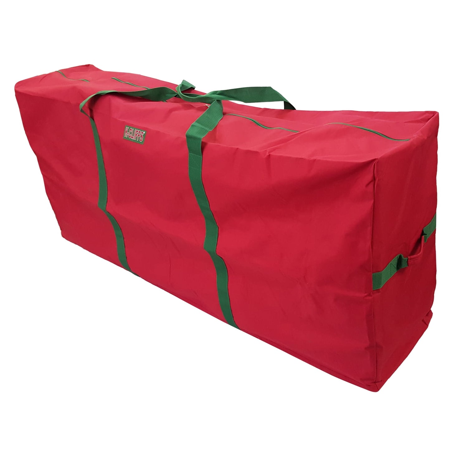 K-cliffs Heavy Duty Christmas Tree Storage Bag Fits up to 9 Foot Tree, Red Extra Large 65inch